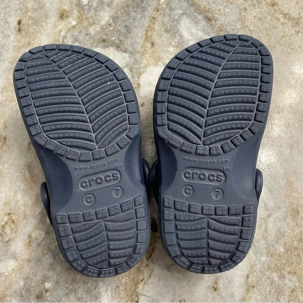 Crocs Baya Comfort Clogs Slip On Sandals Shoes Navy Blue Toddlers C7